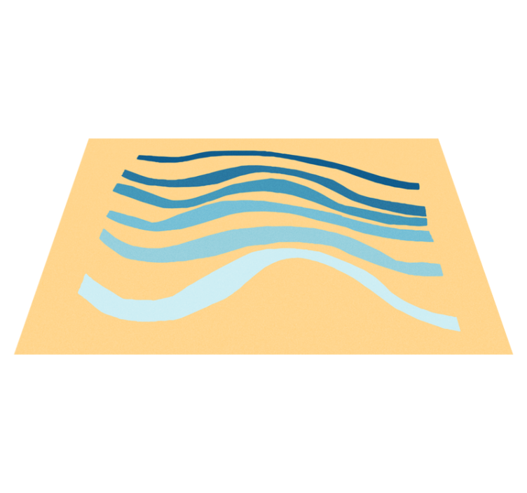 Individuais de mesa modernos estilo linha ondulada - TenStickers