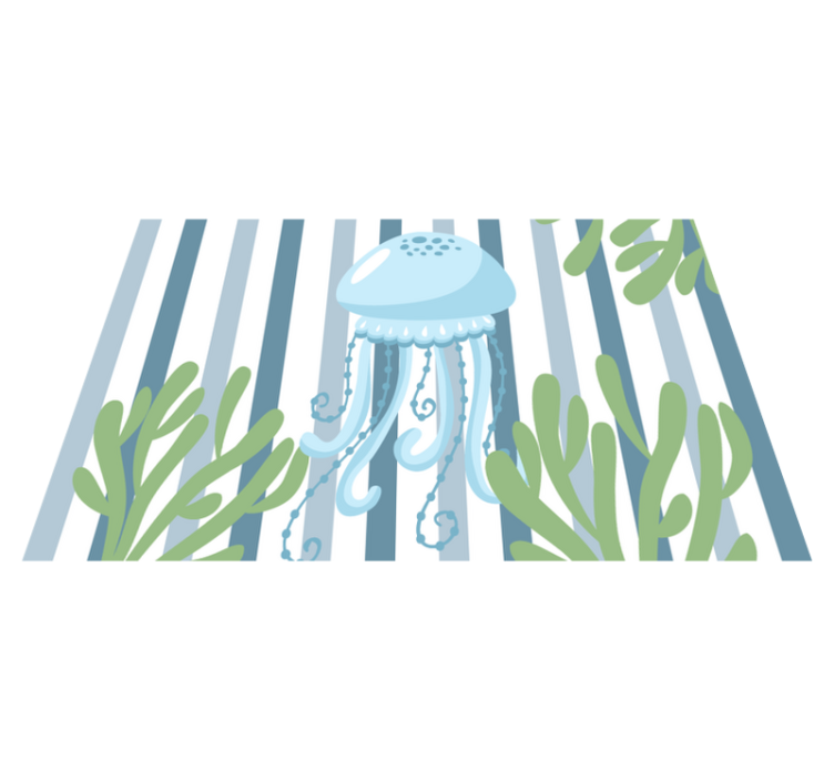 Individuais de mesa originais cena subaquática de Água-viva - TenStickers