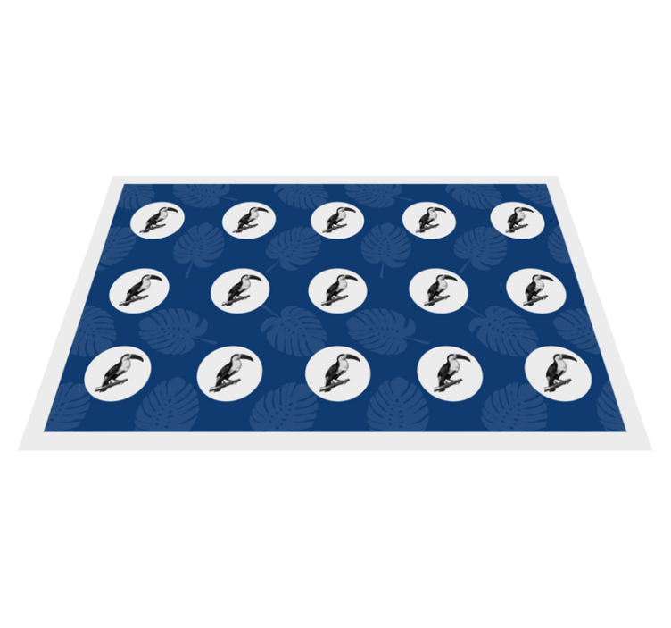 Individuais de mesa originais padrão de pássaros tropicais - TenStickers