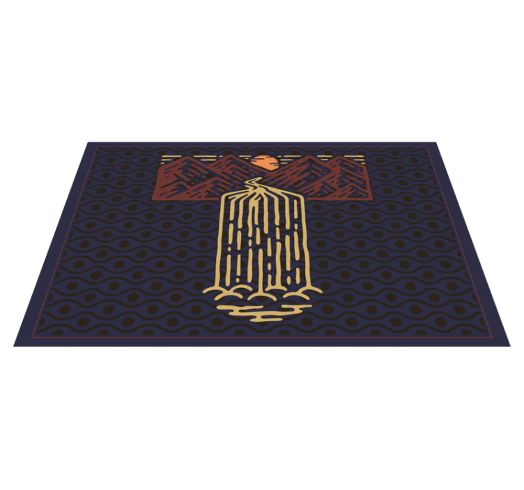 Individuais de mesa originais cena de cachoeira na montanha - TenStickers