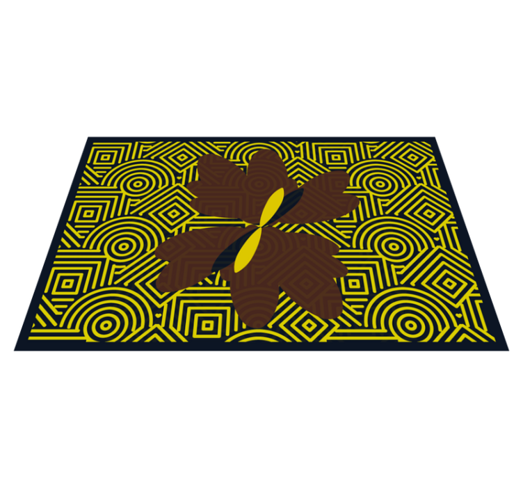 Individuais de mesa de texturas flor geométrica abstrata - TenStickers