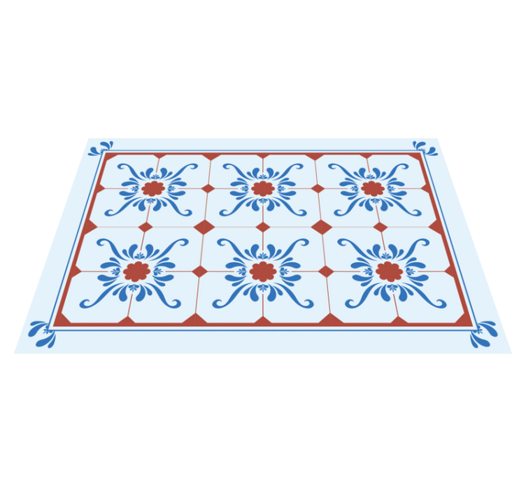 Individuais de mesa de texturas padrão floral vintage - TenStickers