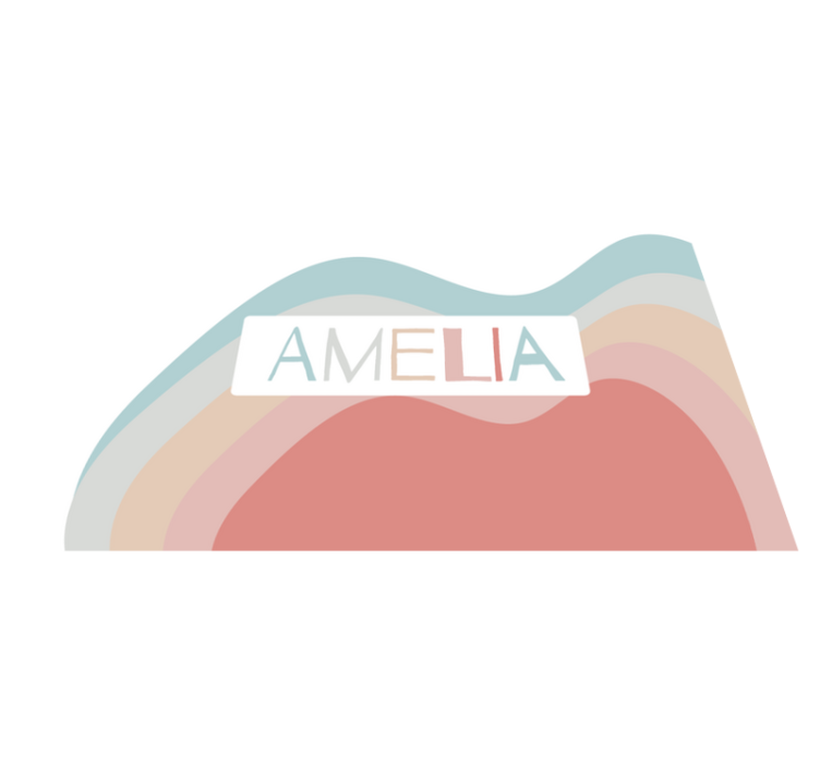 Individuais de mesa infantis Ondas de arco-íris "boho" - TenStickers