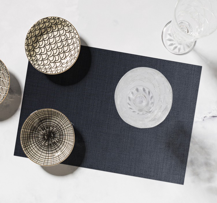 Individuais de mesa Fundo preto com riscas - TenStickers