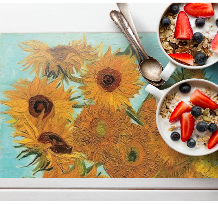 Individuais de mesa com flores Girassóis de van gogh - TenStickers
