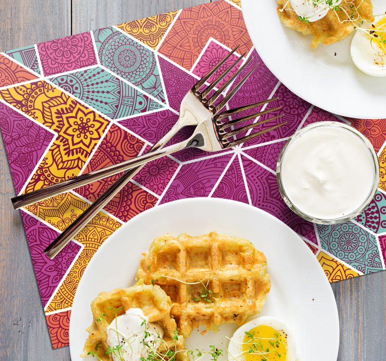 Individuais de mesa de paisley Mosaico paisley - TenStickers