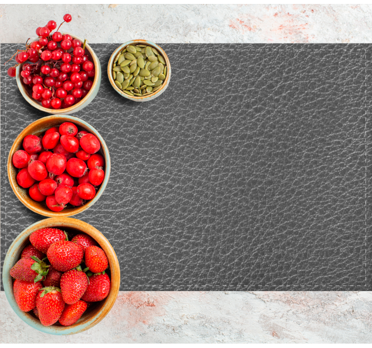 Individuais de mesa de texturas Efeito de couro cinza - TenStickers