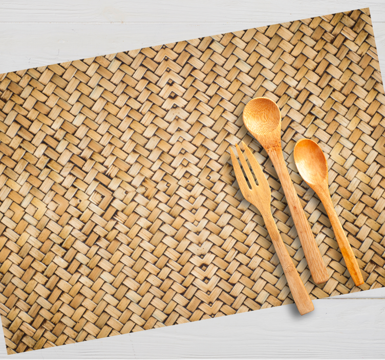 Individuais de mesa de texturas Efeito tecido de bambu - TenStickers