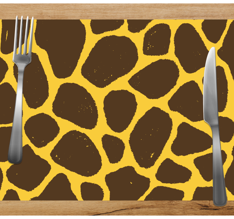 Individuais de mesa de texturas Estampa de girafa - TenStickers