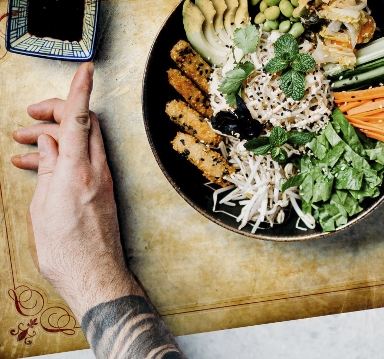 Individuais de mesa de texturas Papel vintage - TenStickers