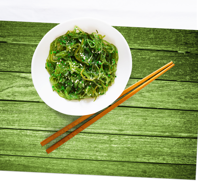 Individual de mesa Textura de madeira verde - TenStickers