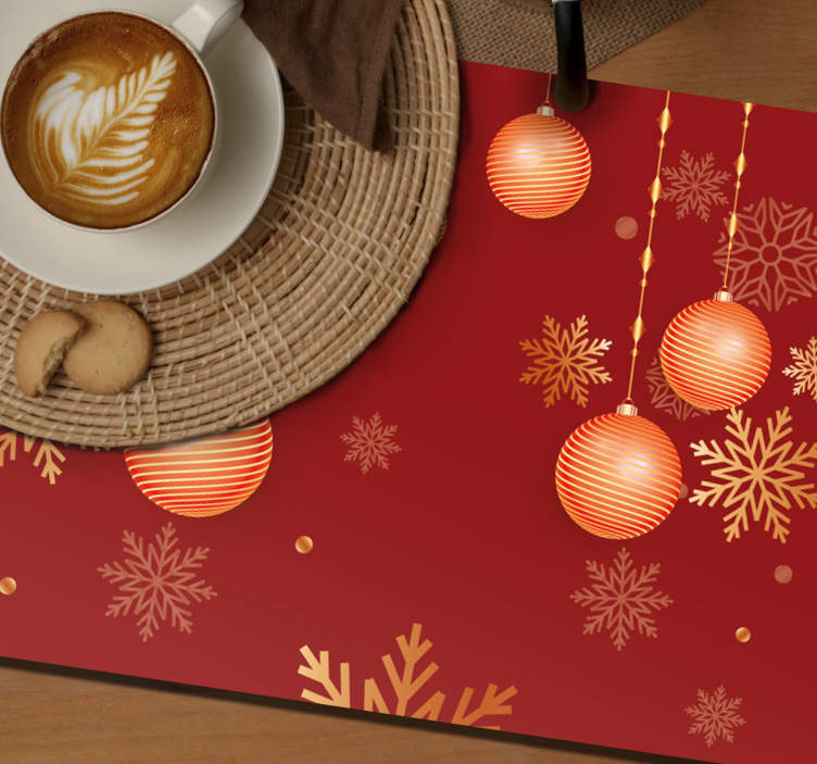 Individuais de mesa elegantes Bolas de natal - TenStickers