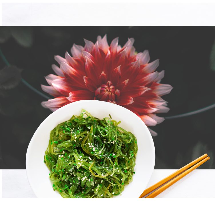 Individuais de mesa originais Desenho de flores atípicas - TenStickers