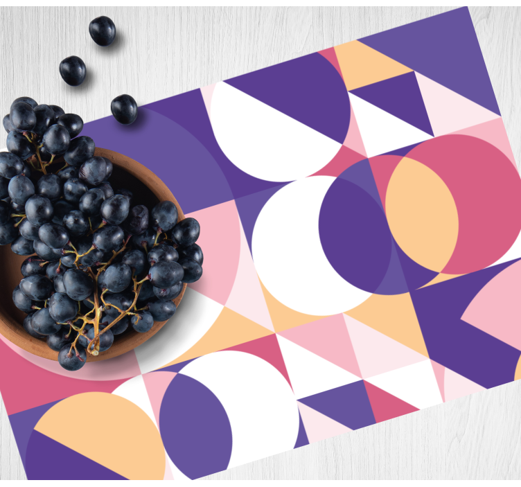 Individuais de mesa originais Figuras abstratas roxas - TenStickers