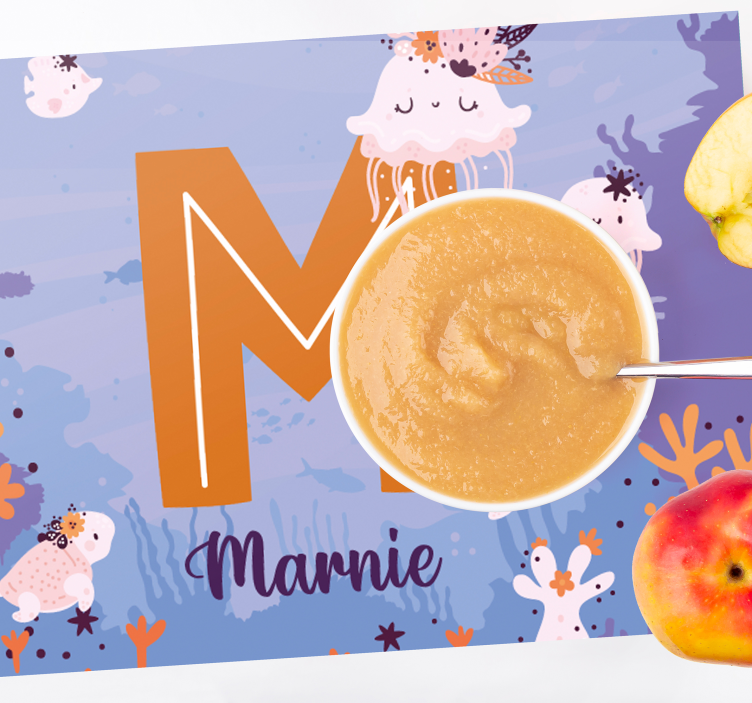 Individuais de mesa originais Nome da letra inicial - TenStickers