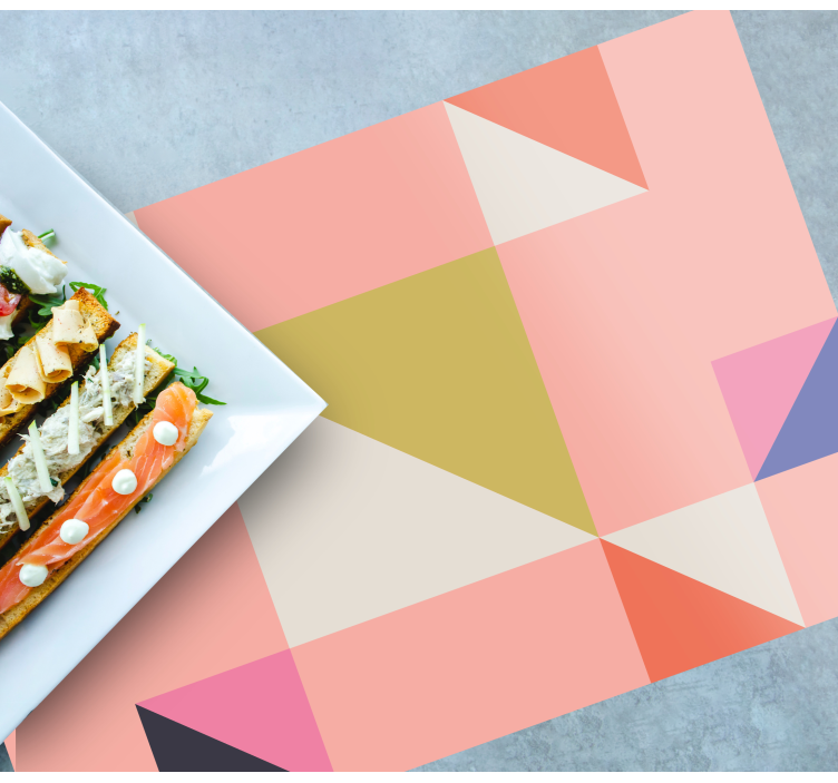 Individuais de mesa em vinil originais Padrão geométrico de arte - TenStickers