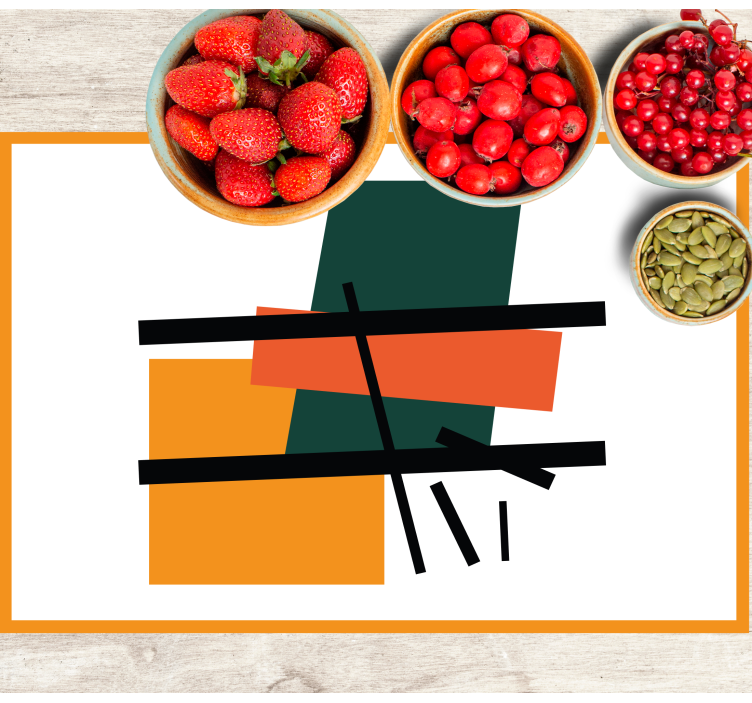 Individuais de mesa originais Quadrados e retângulos arte abstrat - TenStickers