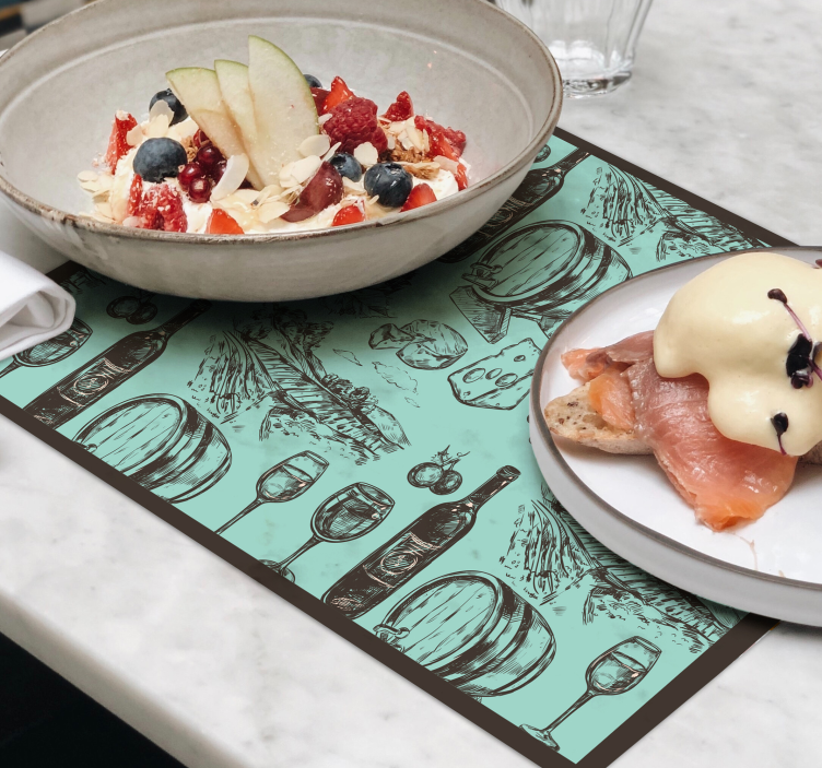 Individuais de mesa originais Tema de vinho - TenStickers