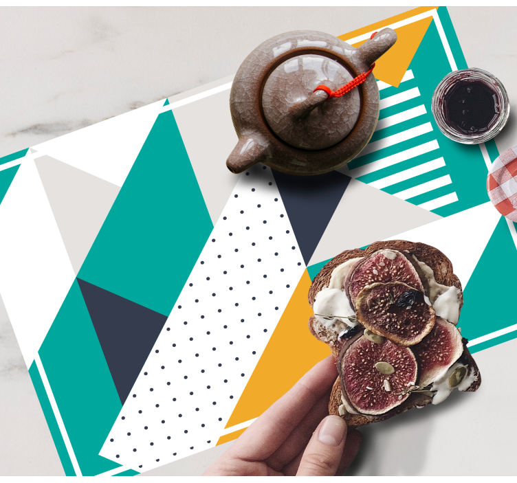 Individuais de mesa originais Triângulos arte geométrica - TenStickers