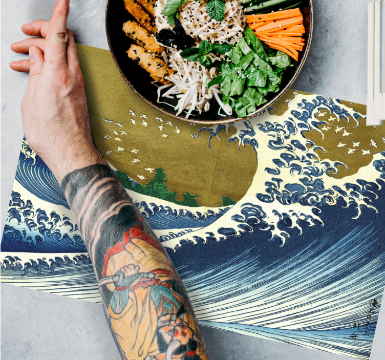 Individuais de mesa retangulares Kaijo no fuji - TenStickers