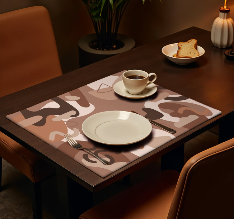 Individuais de mesa modernos formas abstratas mocha mousse - TenStickers