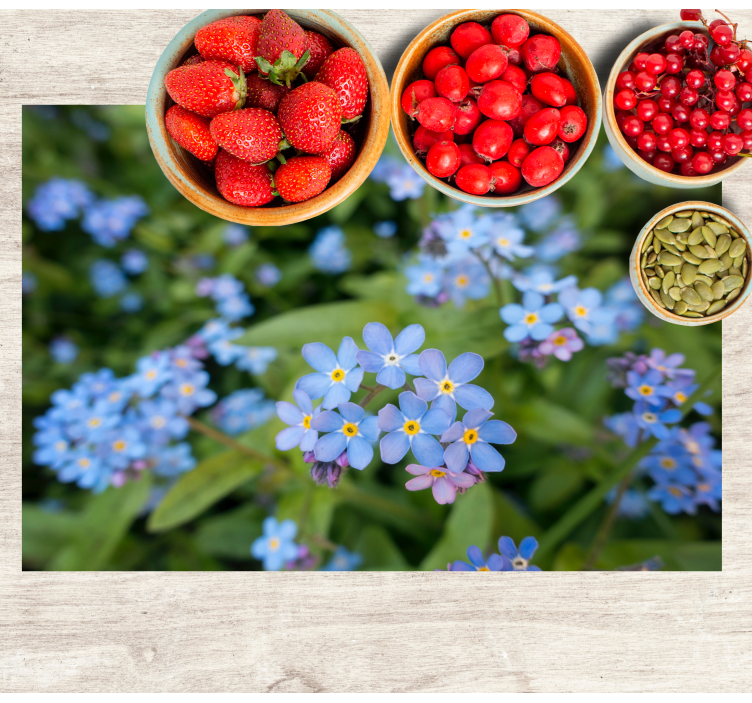 Individuais de mesa originais arranjo floral delicado - TenStickers