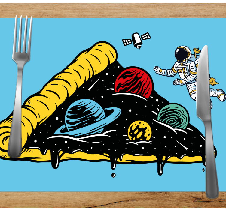 Individuais de mesa originais fatia com tema espacial - TenStickers