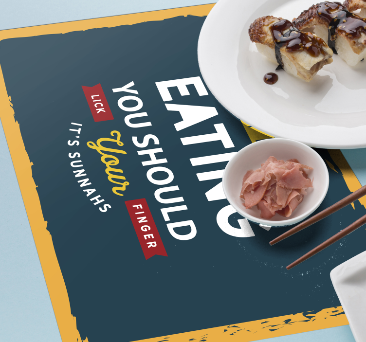 Individuais de mesa Depois de comer - TenStickers