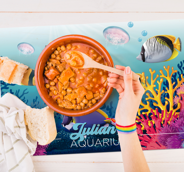 Peixes nadando no fundo do mar individuais de mesa - TenStickers