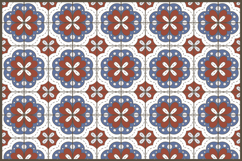 Individuais de mesa originais hidráulica vermelha - TenStickers