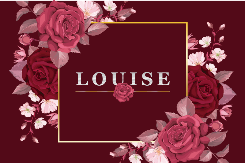 Individuais de mesa com nome Rosas - TenStickers