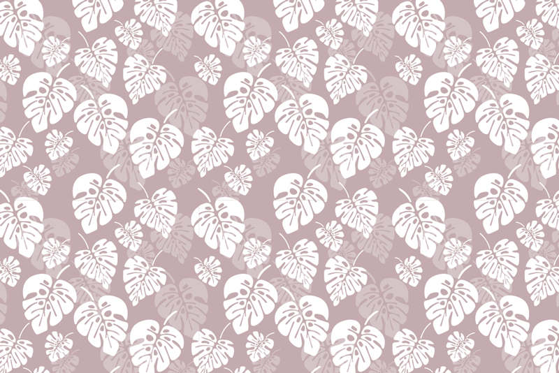 Individuais de mesa florais da planta monstera - TenStickers