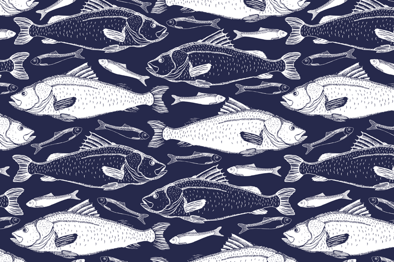 Individuais de mesa Peixe no fundo do mar - TenStickers