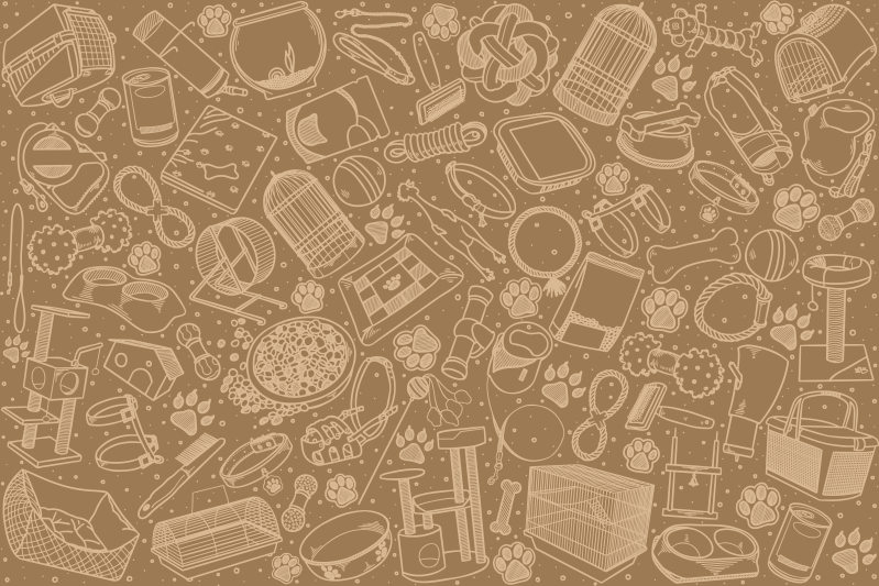 Individuais de mesa Comida animal diferente - TenStickers