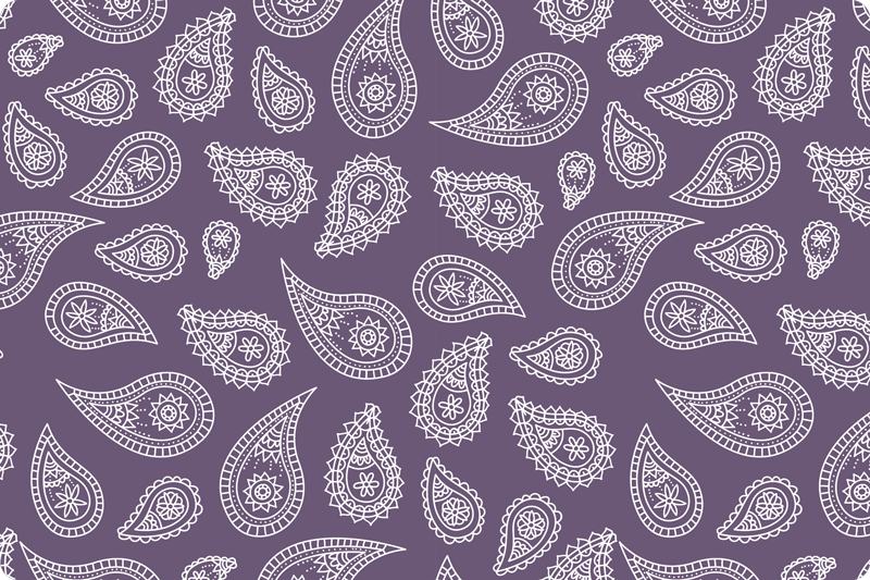 Individuais de mesa originais com estampa paisley - TenStickers