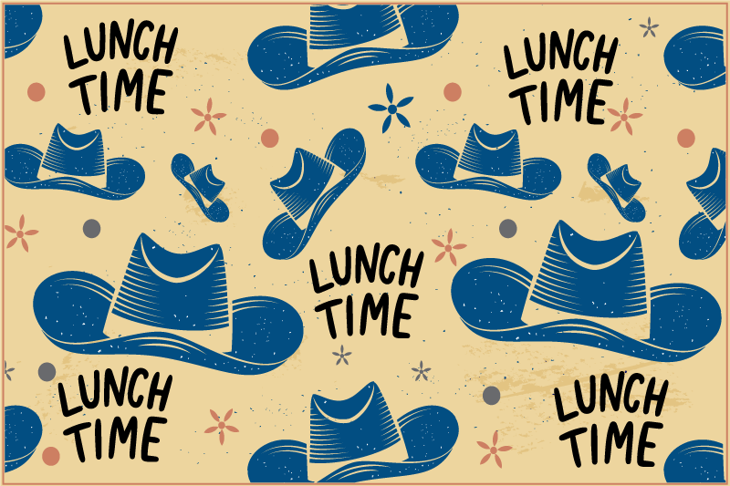 Individuais de mesa originais chapéus para almoço - TenStickers