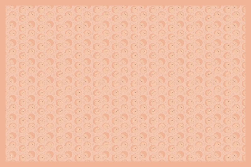 Individuais de mesa Padrão porco-espinho - TenStickers