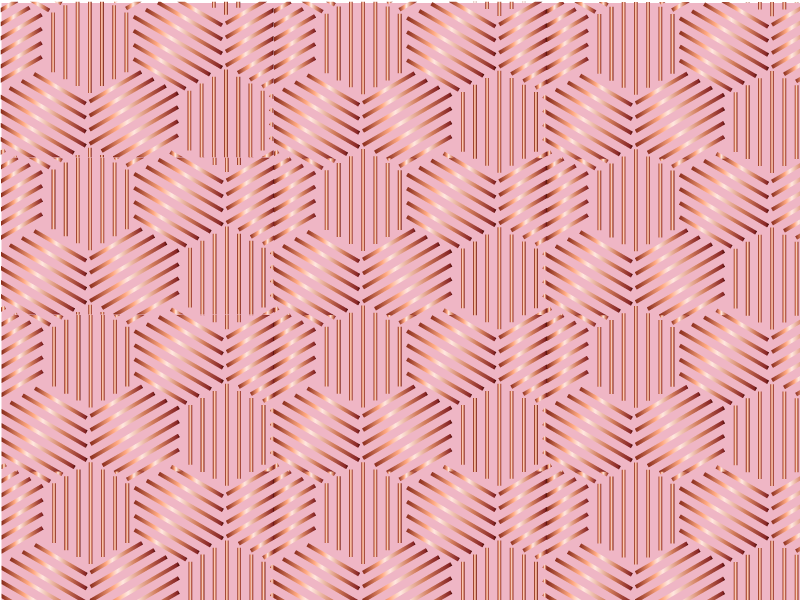 Individuais de mesa modernos Hexágono metálico - TenStickers