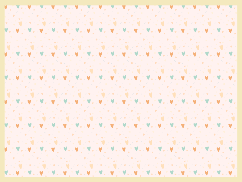 Individuais de mesa infantis com fundo de corações - TenStickers