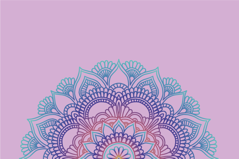 Individuais de mesa originais Meia mandala - TenStickers