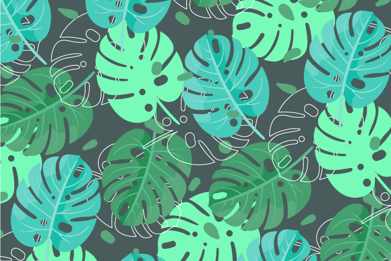 Individuais de mesa originais Monstera deliciosa - TenStickers