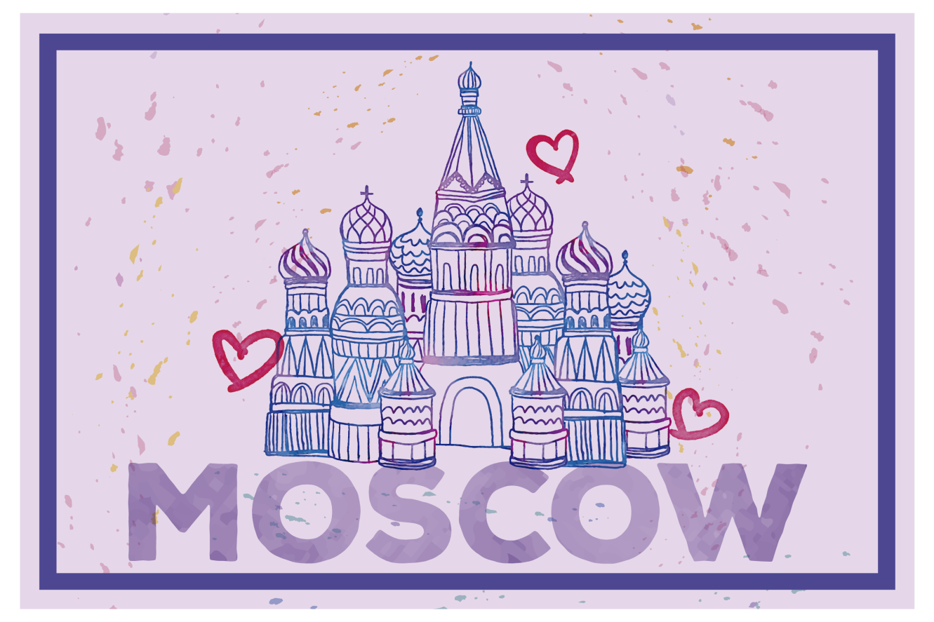 Individuais de mesa originais ilustração de marco de moscovo - TenStickers