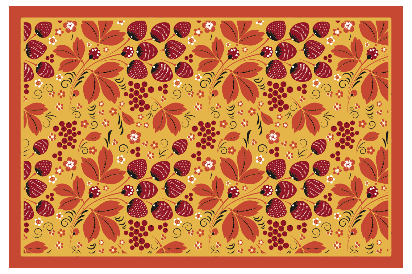 Individuais de mesa originais com padrão floral colorido - TenStickers