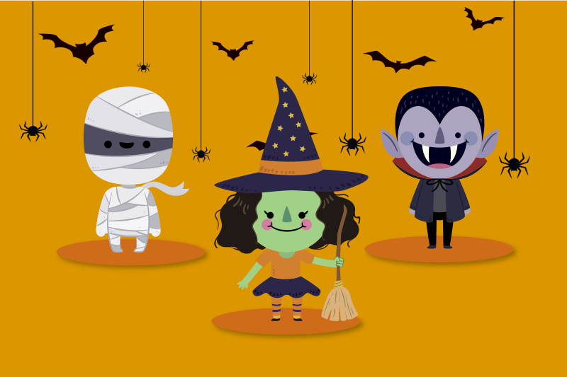 Individual de mesa redondos halloween - TenStickers