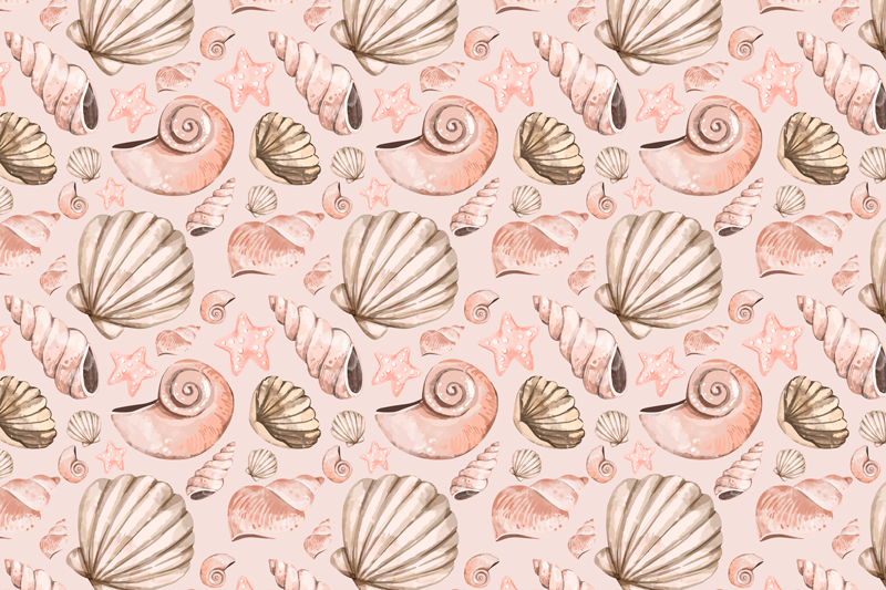 Individuais de mesa originais com superfície de conchas - TenStickers