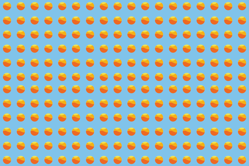 Individuais de mesa modernos com padrões redondos coloridos - TenStickers