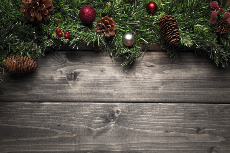 Individuais de mesa de natal arranjo festivo de pinha - TenStickers