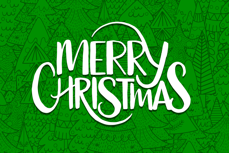 Individuais de mesa de Natal árvores engraçadas - TenStickers