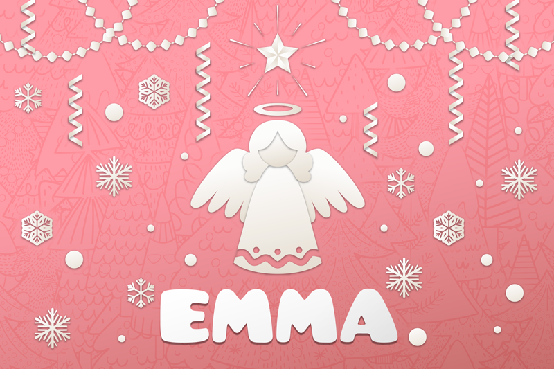 Individuais de mesa de natal tema de anjo - TenStickers