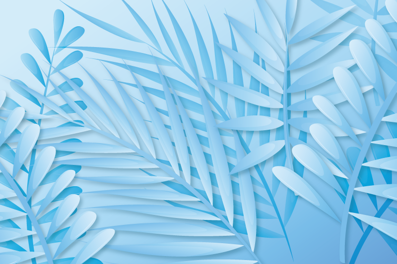 Individuais de mesa de texturas padrão de palmeiras - TenStickers